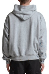 Purple Crackle Paint Hoodie