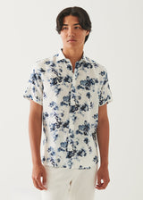 Patrick Assaraf Mens Linen Floral Top