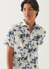 Patrick Assaraf Mens Linen Floral Top