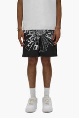 Purple Shattered Swim Shorts