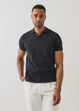 Patrick Assaraf Pima Cotton Stretch Open Polo