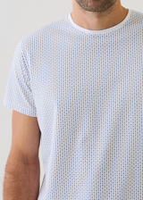 Patrick Assaraf Pima Cotton Stretch Micro Print Crewneck