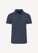 Patrick Assaraf Pima Cotton Stretch Geometric Print Shirt