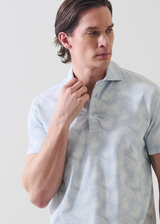 Patrick Assaraf SS Tropical Leaf Print Polo