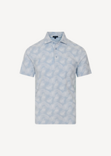 Patrick Assaraf SS Tropical Leaf Print Polo