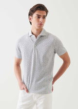 Patrick Assaraf Pima Cotton Stretch Printed Polo