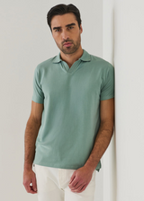 Patrick Assaraf Pima Cotton Stretch Open Polo