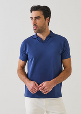 Patrick Assaraf Pima Cotton Stretch Open Polo