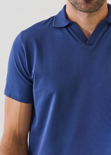 Patrick Assaraf Pima Cotton Stretch Open Polo