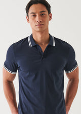 Patrick Assaraf Iconic Tipped Buttoned Polo
