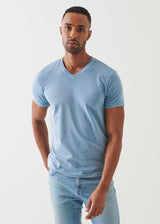 Patrick Assaraf Pima Cotton Stretch Vintage Wash V-Neck T-Shirt