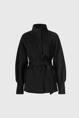 SHANIA Double-Face Wool Belted Jacket