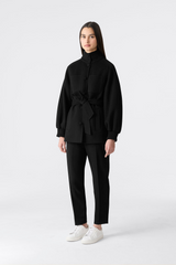 SHANIA Double-Face Wool Belted Jacket