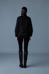 SOLANA-Z Double-Face Wool balloon sleeved short jacket