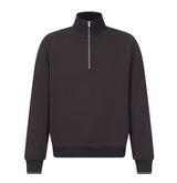 Zipper neck sweatshirt in structured cotton