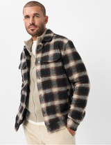 SANTIAGO CHECKED OVERSHIRT IN A WOOL BLEND