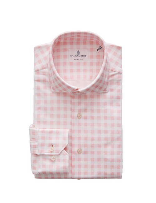 Emanuel Berg Byron Pink Striped 4Flex Shirt