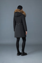 MACKAGE TRISH-F Powder Touch down coat with natural fur Signature Mackage Collar