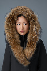 MACKAGE TRISH-F Powder Touch down coat with natural fur Signature Mackage Collar