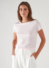Patrick Assaraf Women's REVERSE SPRAY LIGHTWEIGHT PIMA COTTON T-SHIRT