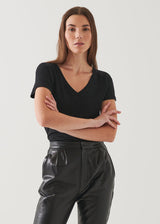 Patrick Assaraf Women's LIGHTWEIGHT PIMA COTTON V-NECK