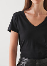 Patrick Assaraf Women's LIGHTWEIGHT PIMA COTTON V-NECK