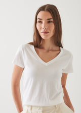 Patrick Assaraf Women's LIGHTWEIGHT PIMA COTTON V-NECK