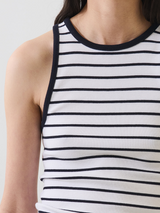 Patrick Assaraf Nautical Stripe Tank Top