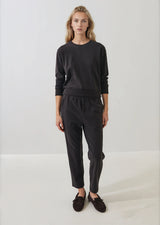 Brushed Pima Cotton Cropped Sweatshirt