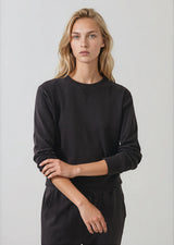 Brushed Pima Cotton Cropped Sweatshirt
