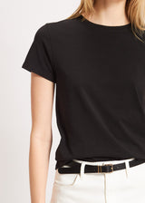 Patrick Assaraf Women's PIMA COTTON STRETCH SLIM T-SHIRT