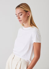 Patrick Assaraf Women's PIMA COTTON STRETCH SLIM T-SHIRT