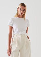 Patrick Assaraf Women's PIMA COTTON STRETCH SLIM T-SHIRT