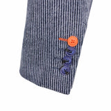Two Tone Blue RIB JEANS Blazer