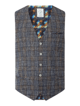 A Fish Named Fred Woven Checked Waistcoat