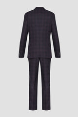BOSS Checked Wool Slim Fit Suit