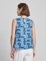 Max Mara Guisy Printed linen top