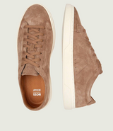 Boss Suede trainers with embossed logo