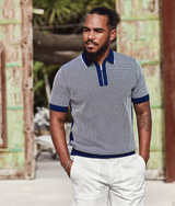 Knitted polo short sleeve