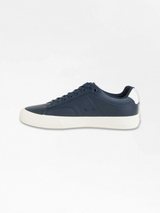 Aiden Faux-leather trainers with grained and plain textures