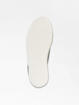 Aiden Faux-leather trainers with grained and plain textures