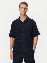 Polo Flower Granatowy Regular Fit
