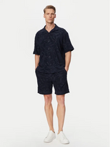 Polo Flower Granatowy Regular Fit