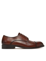 Boss Derby shoes in leather with cap toe
