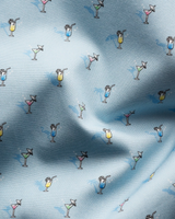 Eton Slim Fit Blue Dress Shirt with Cocktail Print