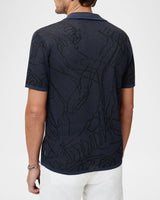 John Varvatos Holt Hand Drawing Camp Collar Shirt