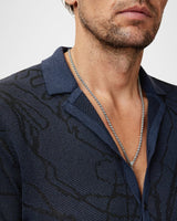 John Varvatos Holt Hand Drawing Camp Collar Shirt