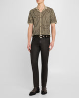 John Varvatos Holt Hand Drawing Camp Collar Shirt