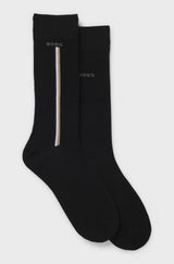 Boss Two-pack of regular-length organic-cotton-blend socks