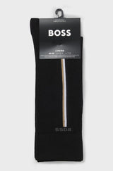 Boss Two-pack of regular-length organic-cotton-blend socks
